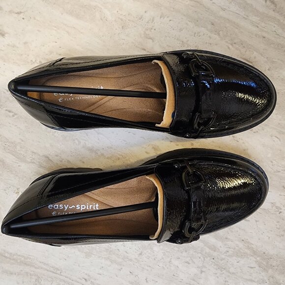 Easy Spirit Womens Eflex Kinn Black Patent Leather 6M - A015 - Picture 2 of 10